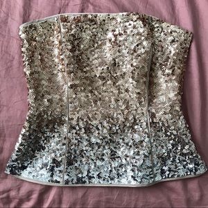 Gold Sequin Bustier Corset